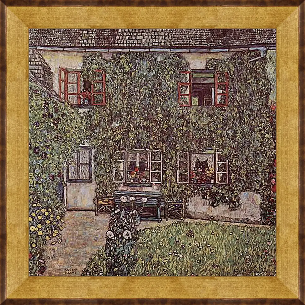 Картина в раме - Forsthaus in Weissenbach am Attersee. Густав Климт