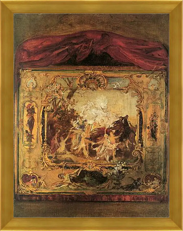 Картина в раме - Entwurf zu einem Theatervorhang. Густав Климт
