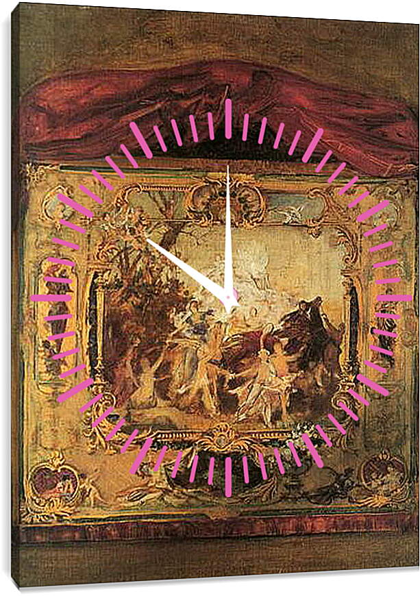 Часы картина - Entwurf zu einem Theatervorhang. Густав Климт
