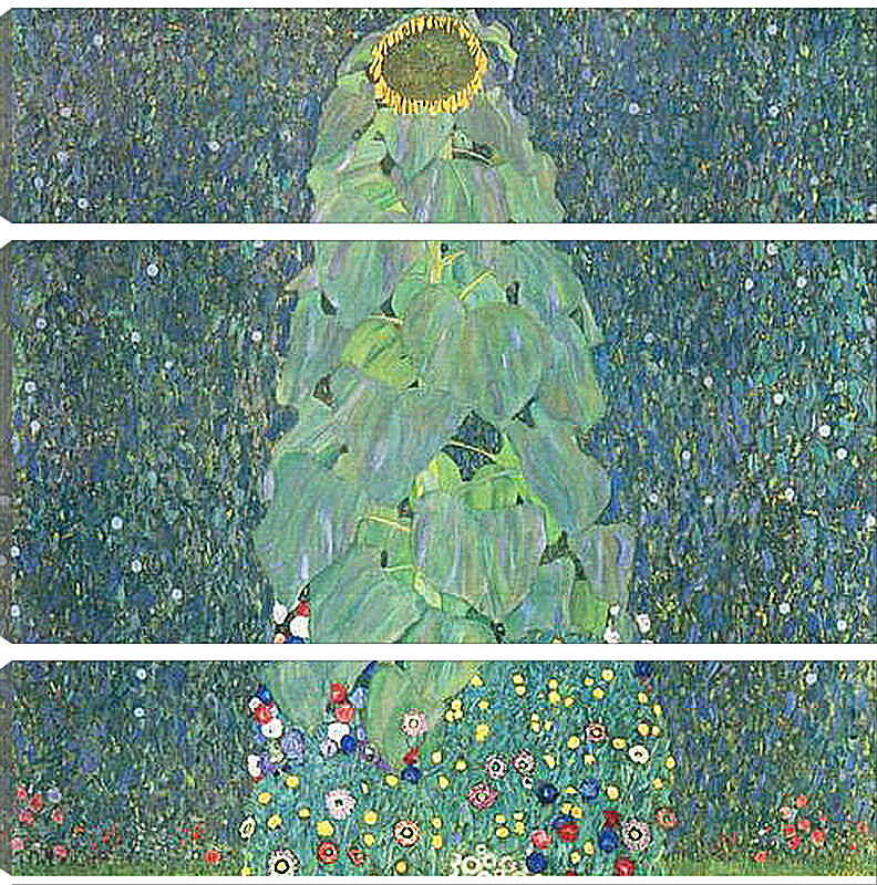 Модульная картина - Die Sonnenblume. Густав Климт
