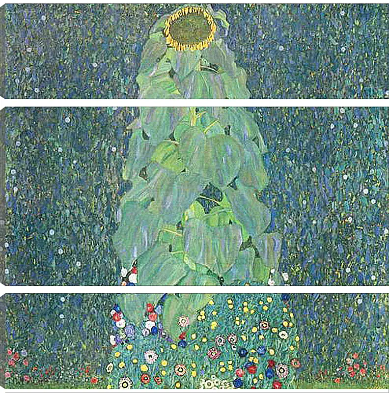 Модульная картина - Die Sonnenblume. Густав Климт