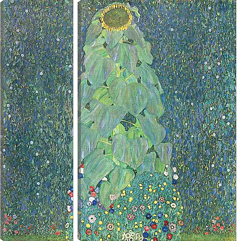 Модульная картина - Die Sonnenblume. Густав Климт