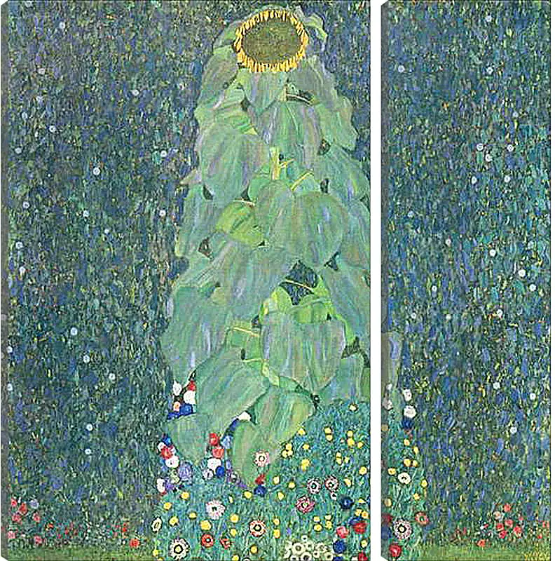 Модульная картина - Die Sonnenblume. Густав Климт