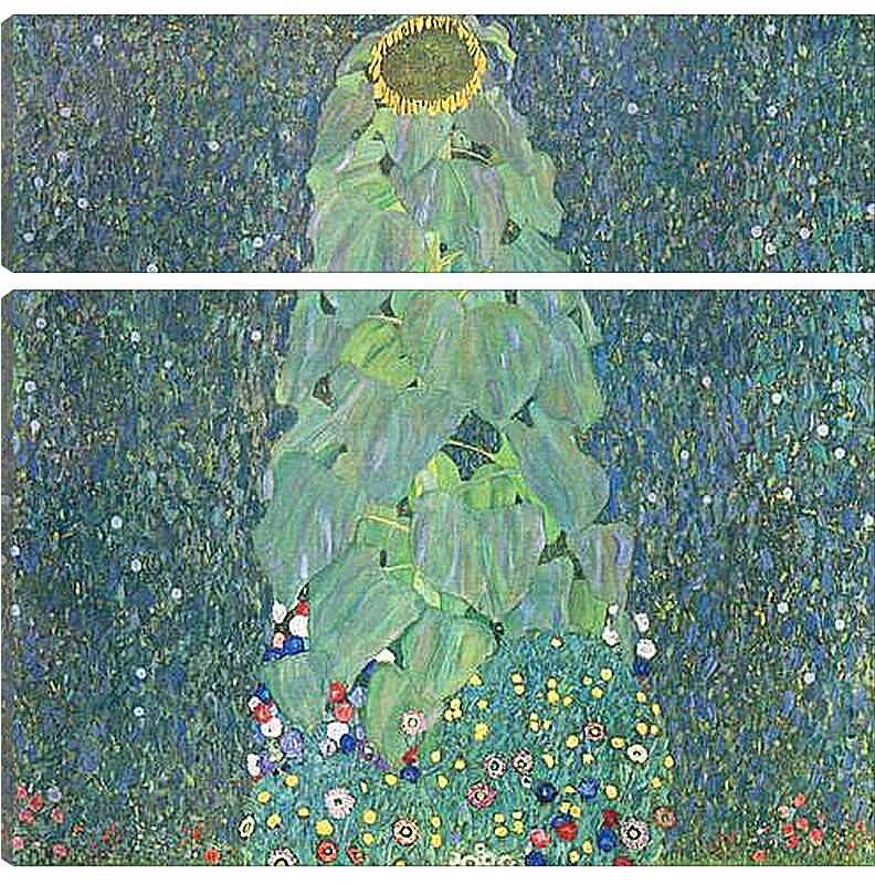 Модульная картина - Die Sonnenblume. Густав Климт
