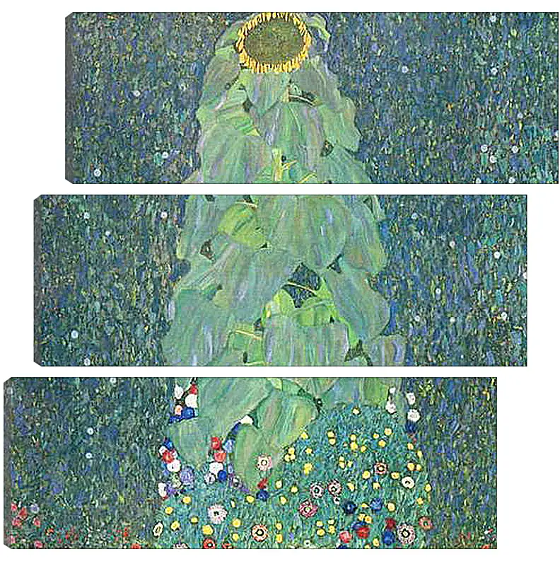 Модульная картина - Die Sonnenblume. Густав Климт
