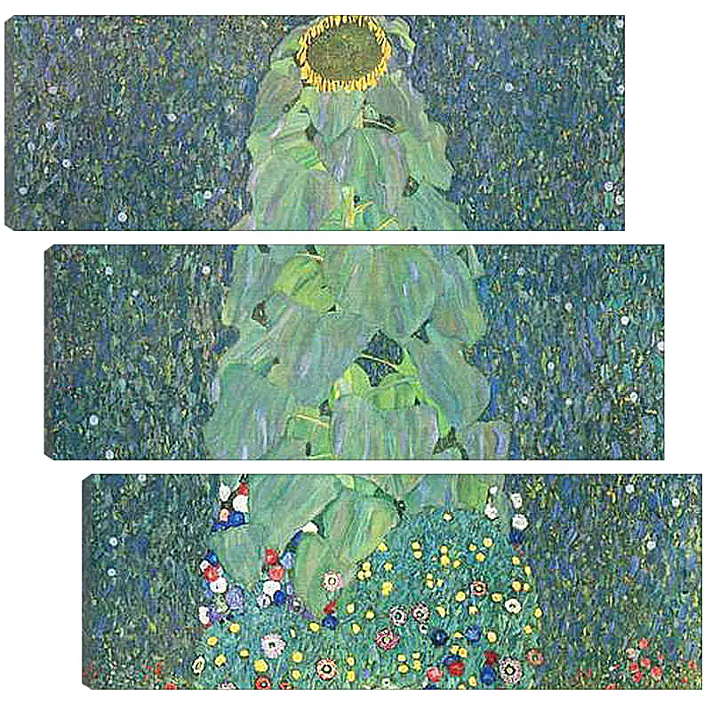 Модульная картина - Die Sonnenblume. Густав Климт