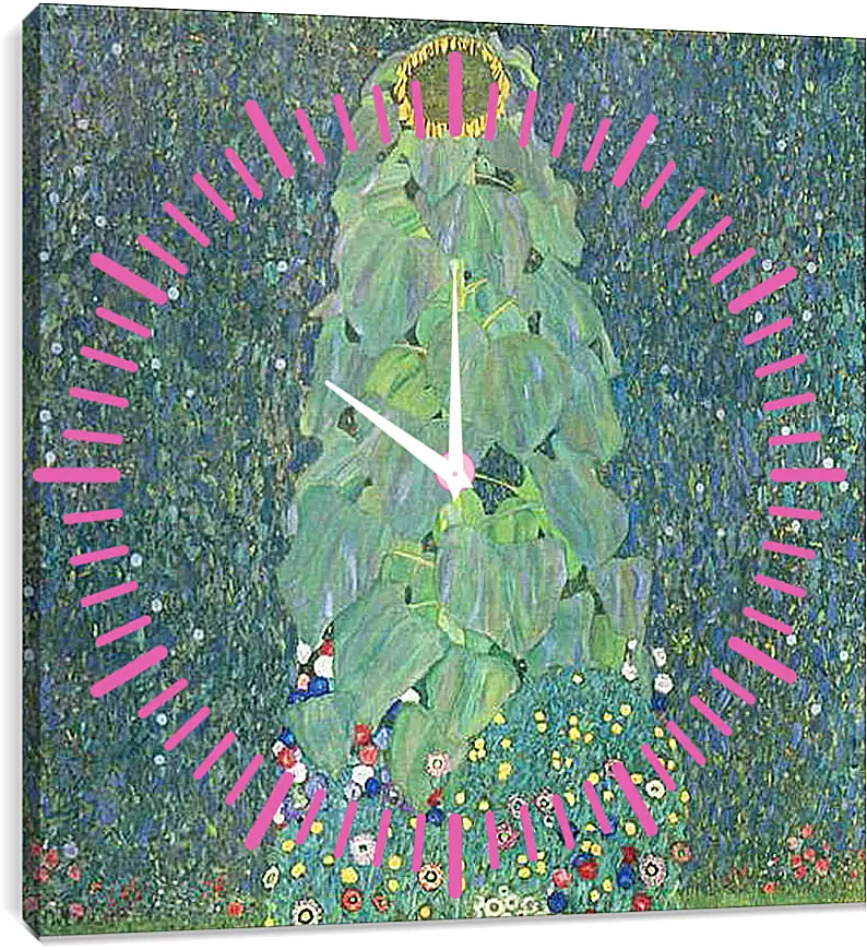 Часы картина - Die Sonnenblume. Густав Климт