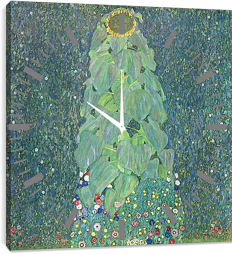Часы картина - Die Sonnenblume. Густав Климт