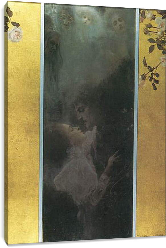 Постер и плакат - Die Liebe. Густав Климт
