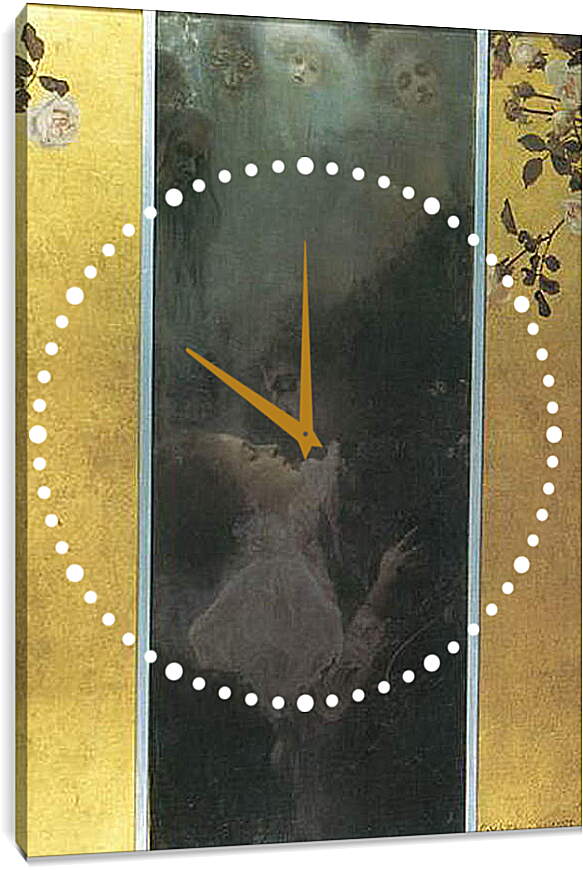 Часы картина - Die Liebe. Густав Климт
