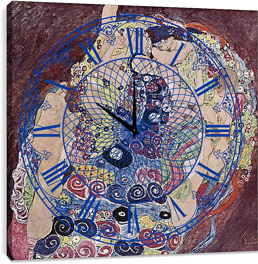 Часы картина - Die Jungfrau. Густав Климт
