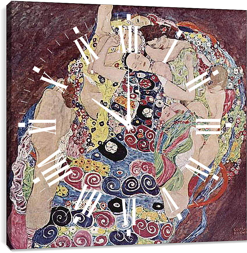 Часы картина - Die Jungfrau. Густав Климт