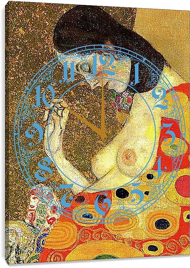 Часы картина - Hope II (Detail). Густав Климт