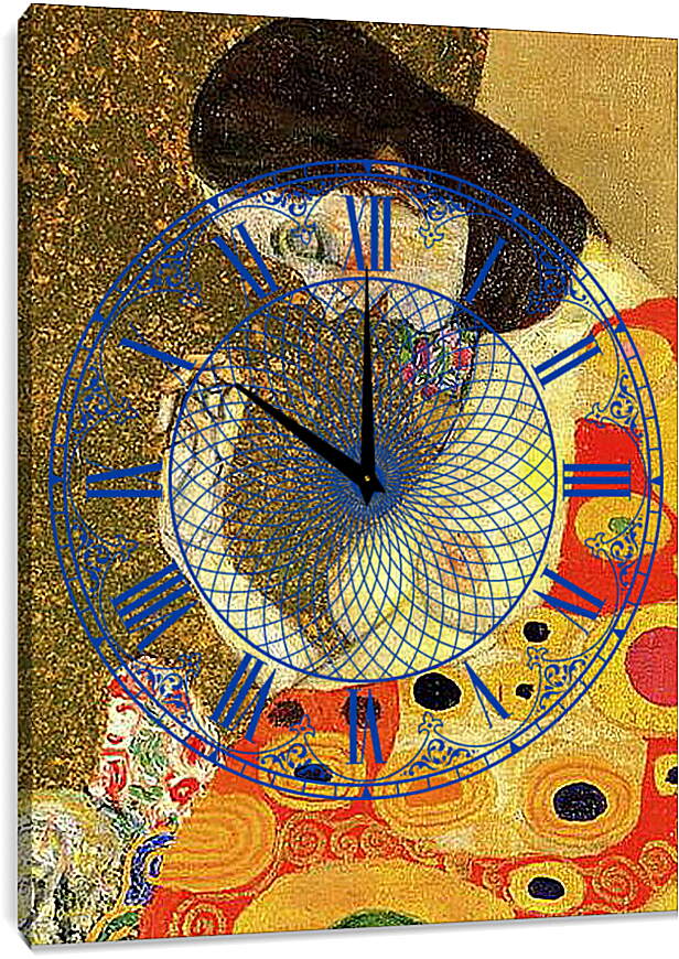 Часы картина - Hope II (Detail). Густав Климт
