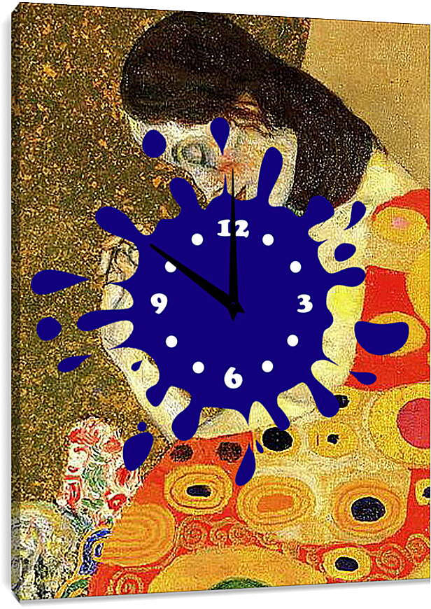 Часы картина - Hope II (Detail). Густав Климт