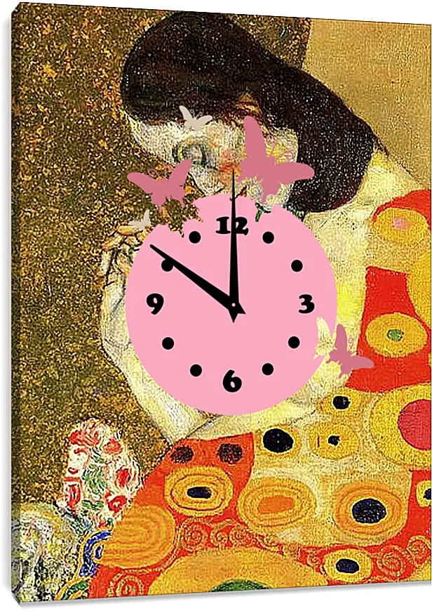 Часы картина - Hope II (Detail). Густав Климт