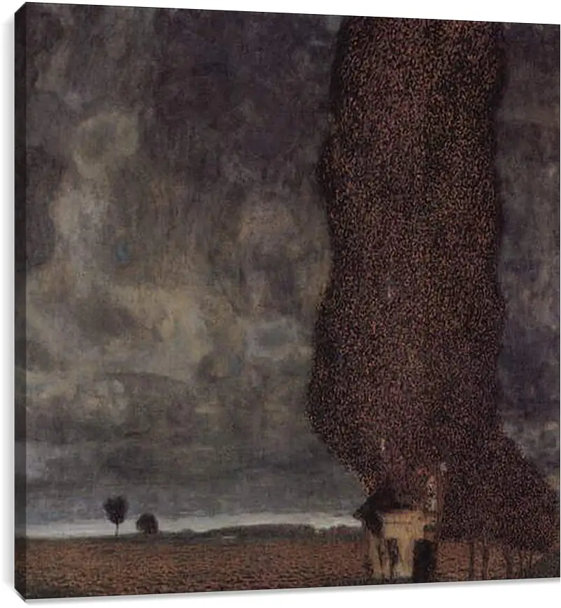 Постер и плакат - Die grosse Pappel II (Aufziehendes Gewitter). Густав Климт