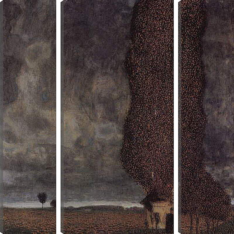 Модульная картина - Die grosse Pappel II (Aufziehendes Gewitter). Густав Климт

