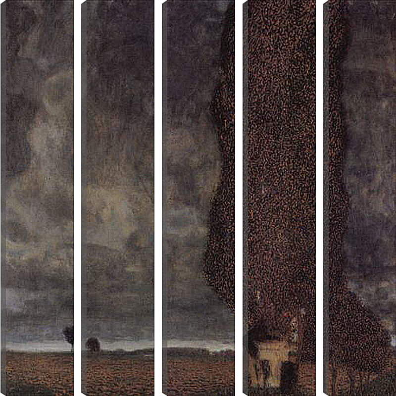 Модульная картина - Die grosse Pappel II (Aufziehendes Gewitter). Густав Климт