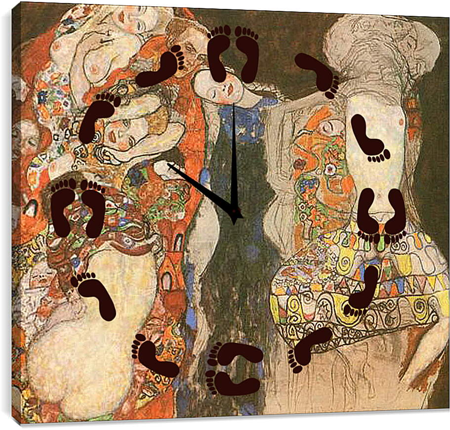 Часы картина - Die Braut. Густав Климт