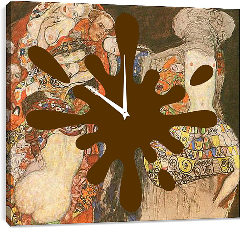 Часы картина - Die Braut. Густав Климт
