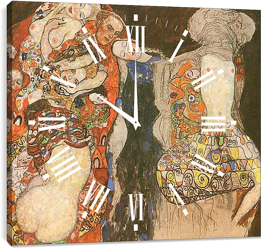 Часы картина - Die Braut. Густав Климт