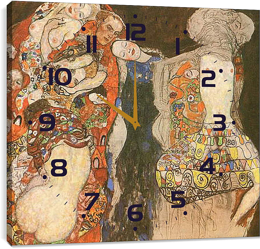 Часы картина - Die Braut. Густав Климт

