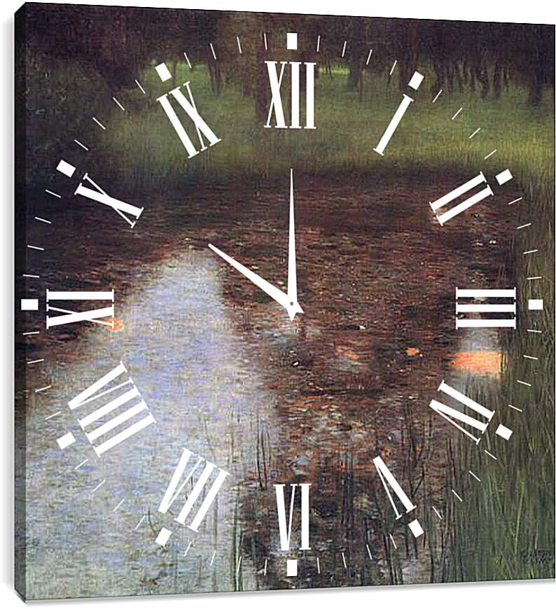 Часы картина - Der Sumpf. Густав Климт
