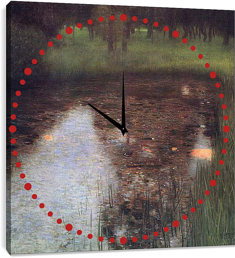Часы картина - Der Sumpf. Густав Климт