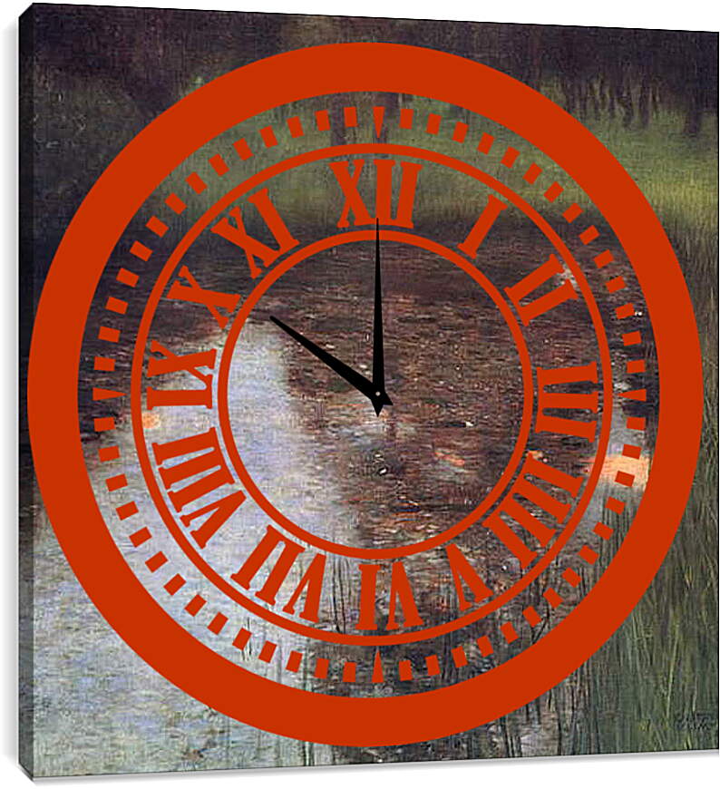 Часы картина - Der Sumpf. Густав Климт