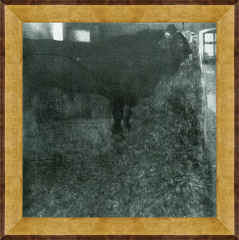 Картина в раме - Der schwarze Stier. Густав Климт