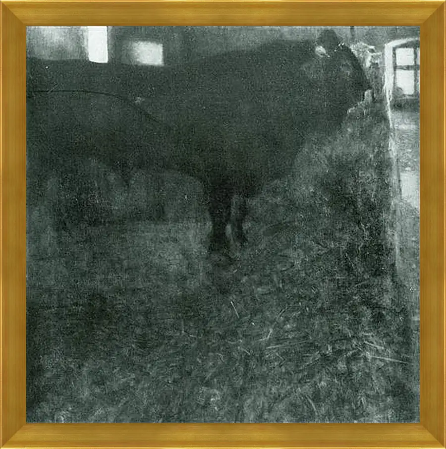 Картина в раме - Der schwarze Stier. Густав Климт