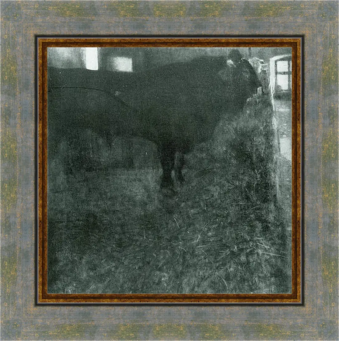 Картина в раме - Der schwarze Stier. Густав Климт