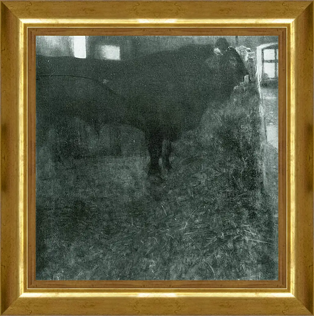 Картина в раме - Der schwarze Stier. Густав Климт