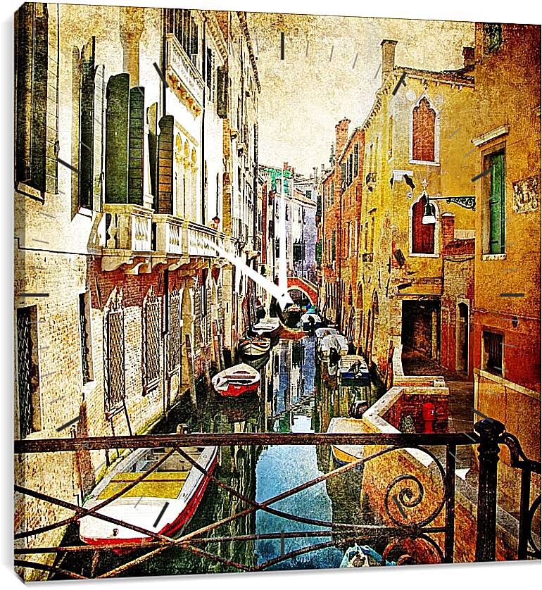 Часы картина - Мостик. Венеция. Италия.