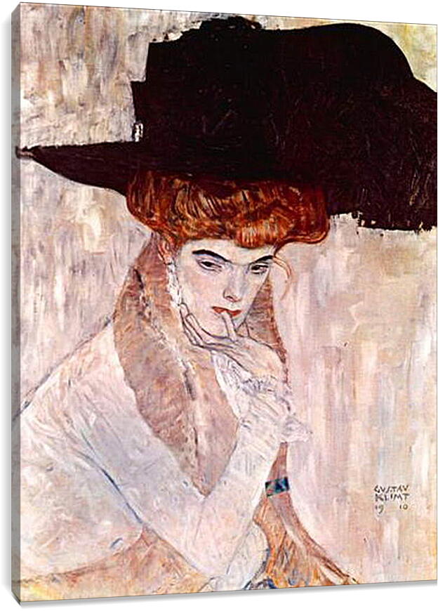 Постер и плакат - The Black Hat. Густав Климт
