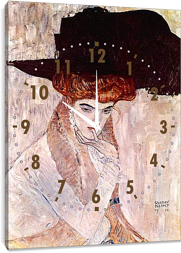Часы картина - The Black Hat. Густав Климт
