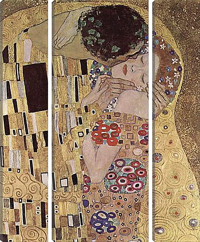 Модульная картина - Der Kuss (Detail). Густав Климт