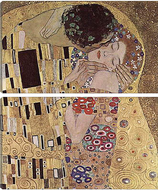 Модульная картина - Der Kuss (Detail). Густав Климт