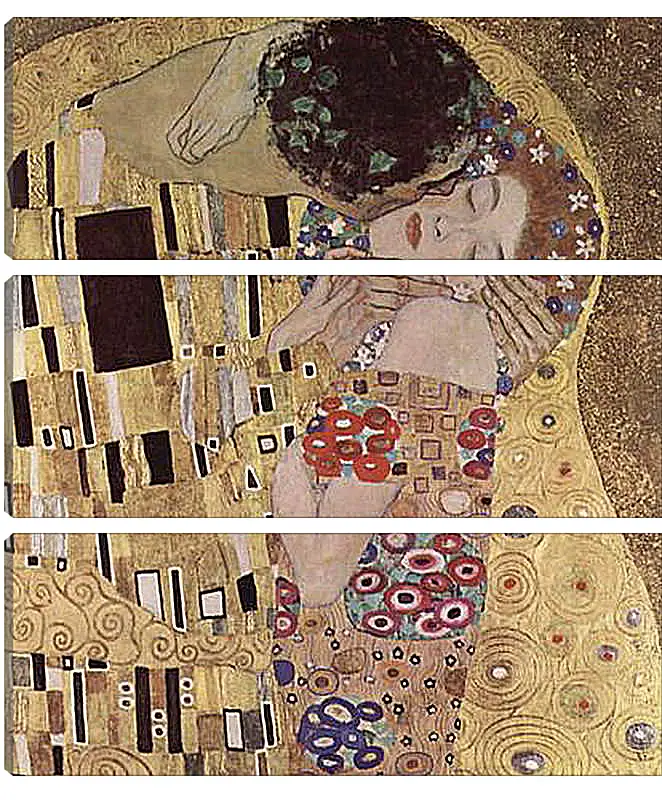 Модульная картина - Der Kuss (Detail). Густав Климт