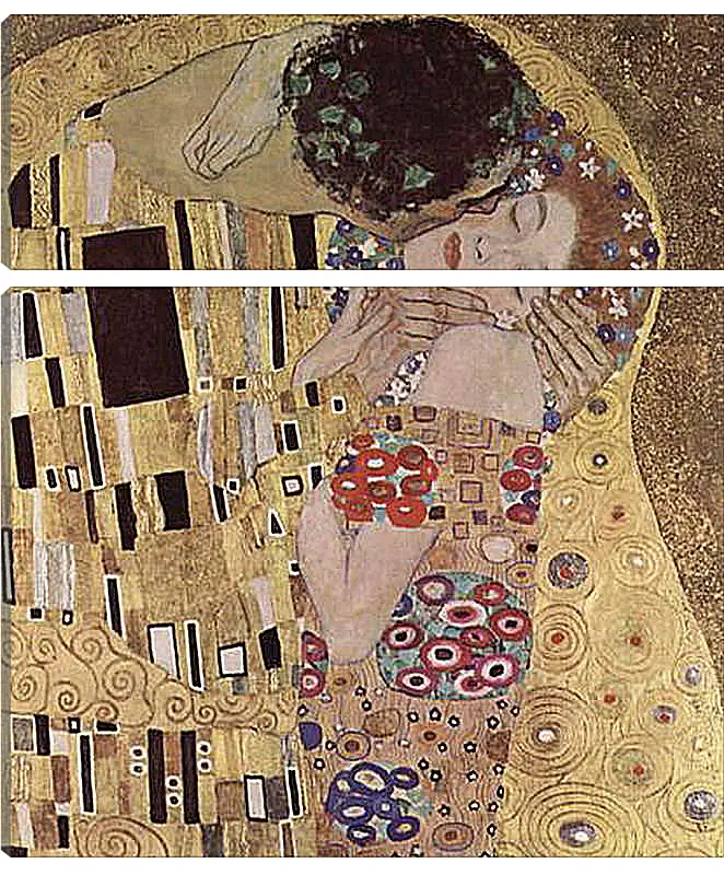 Модульная картина - Der Kuss (Detail). Густав Климт