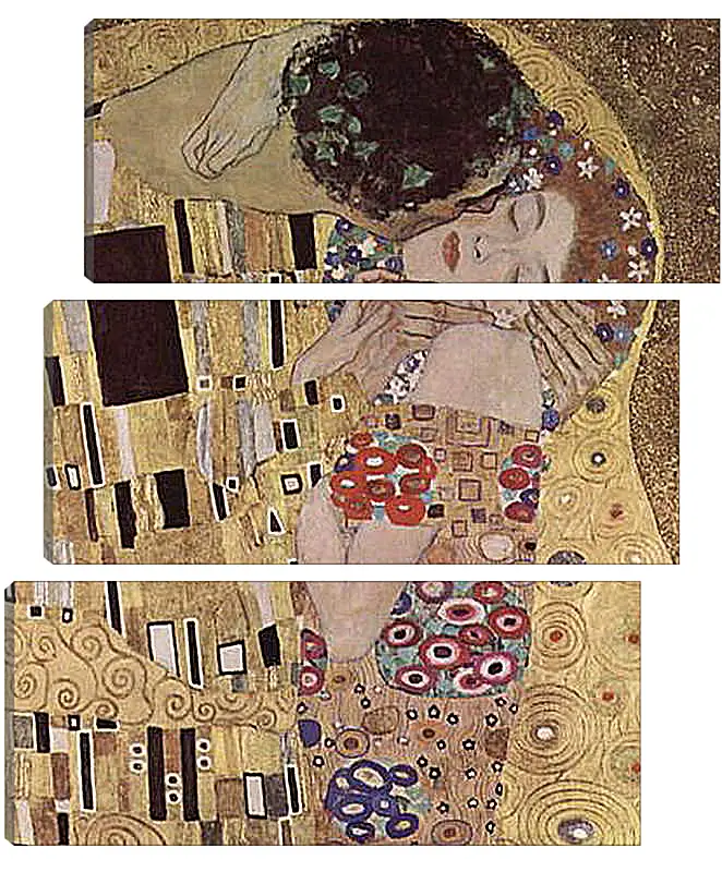 Модульная картина - Der Kuss (Detail). Густав Климт