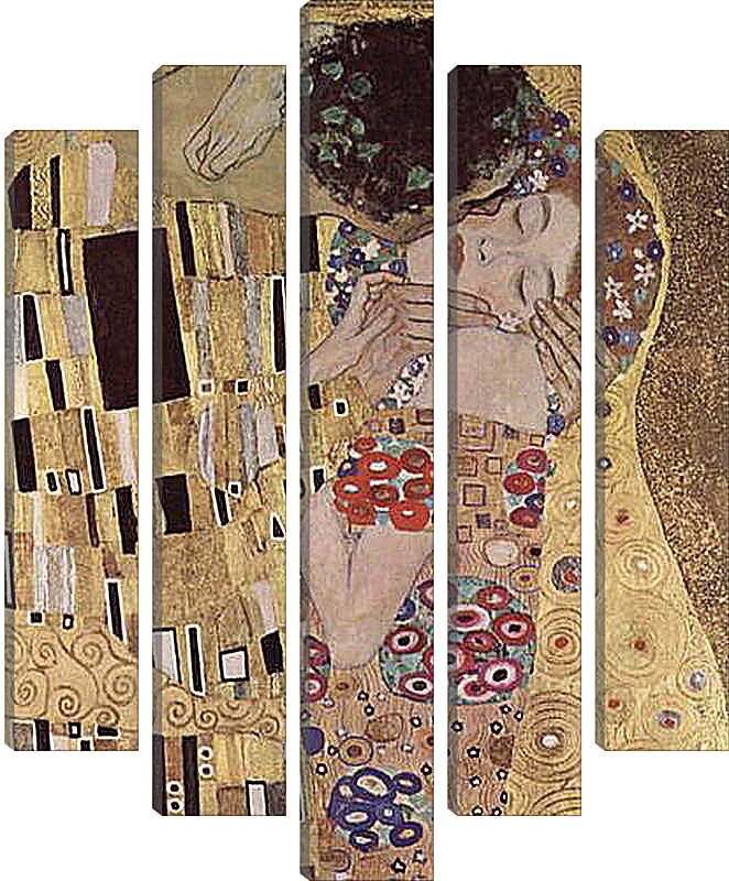 Модульная картина - Der Kuss (Detail). Густав Климт
