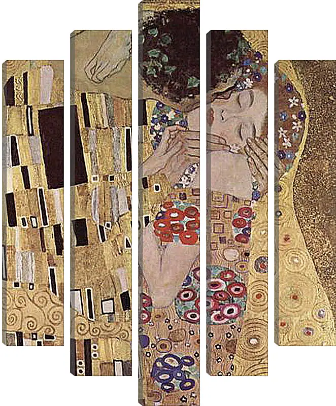 Модульная картина - Der Kuss (Detail). Густав Климт