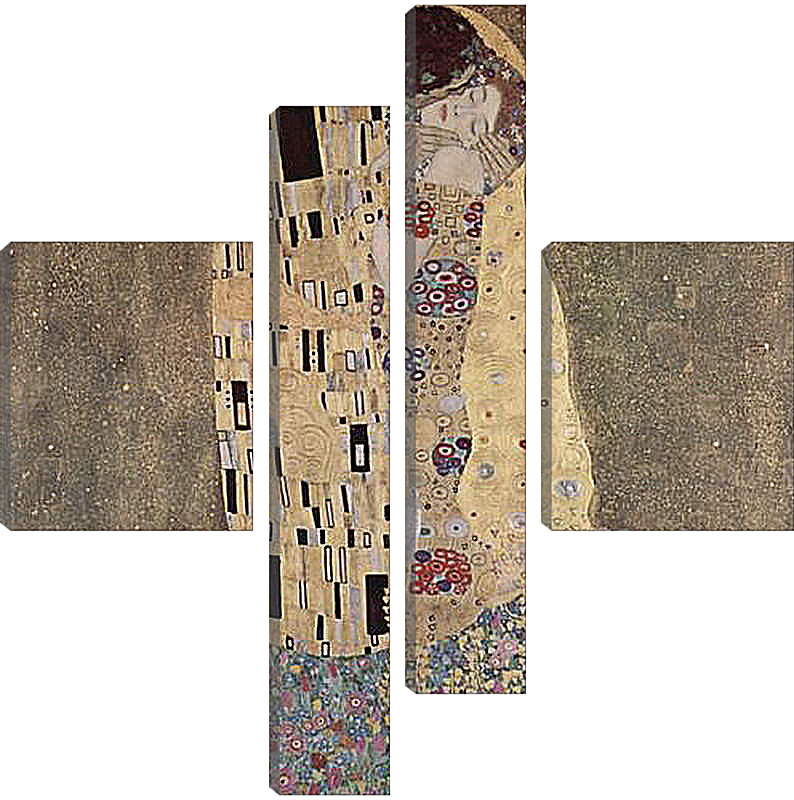 Модульная картина - Der Kuss. Густав Климт

