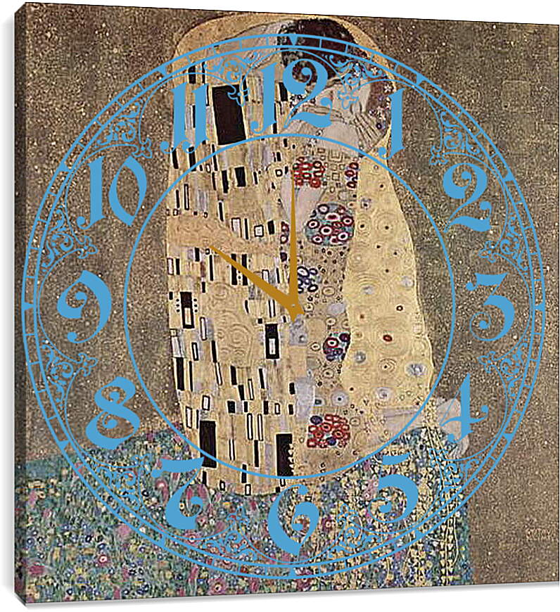 Часы картина - Der Kuss. Густав Климт
