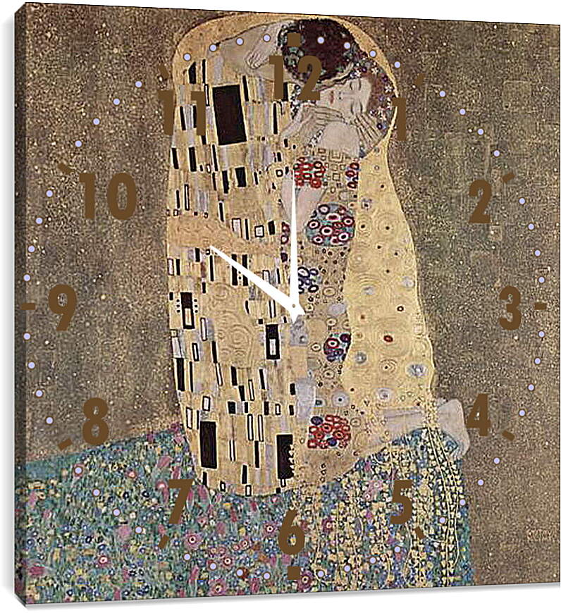 Часы картина - Der Kuss. Густав Климт