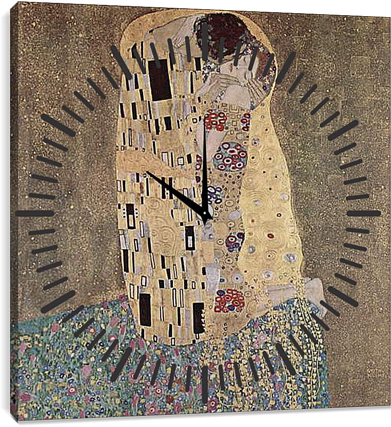 Часы картина - Der Kuss. Густав Климт
