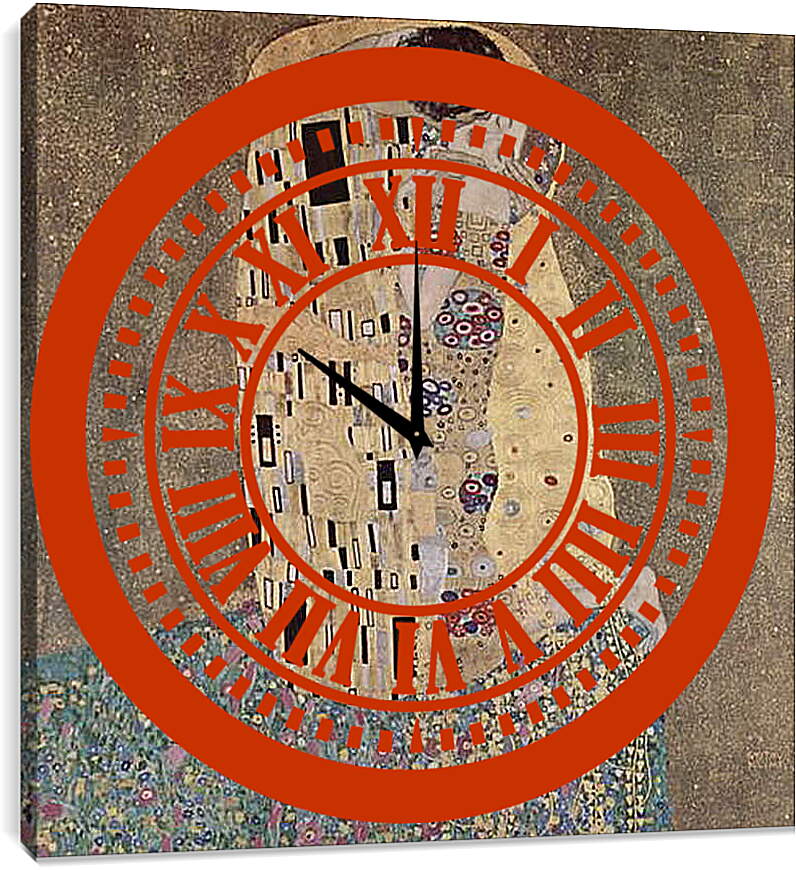 Часы картина - Der Kuss. Густав Климт