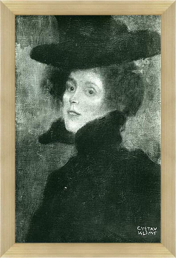 Картина в раме - Damenbildnis in Weib. Густав Климт
